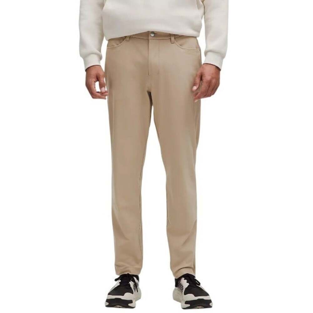 Lululemon ABC Pant Slim Fit Warpstreme Tan Khaki Chino Pockets Size 28